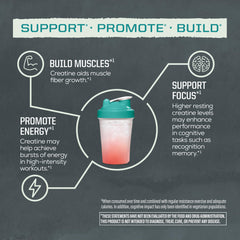 Sunwarrior Creatine Monohydrate powder tub closeup emphasizes purity and easy mixing.