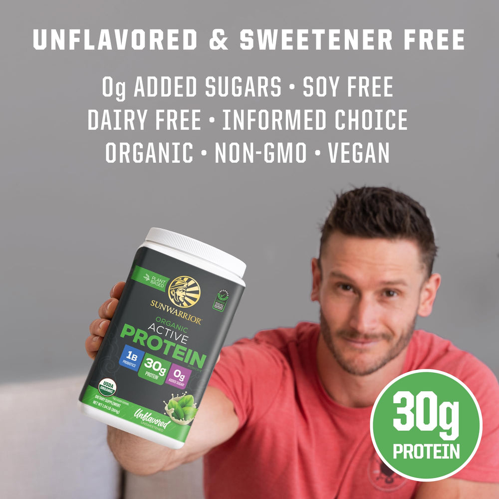 Sunwarrior probiotic digestive enzymes in a glass ready to mix