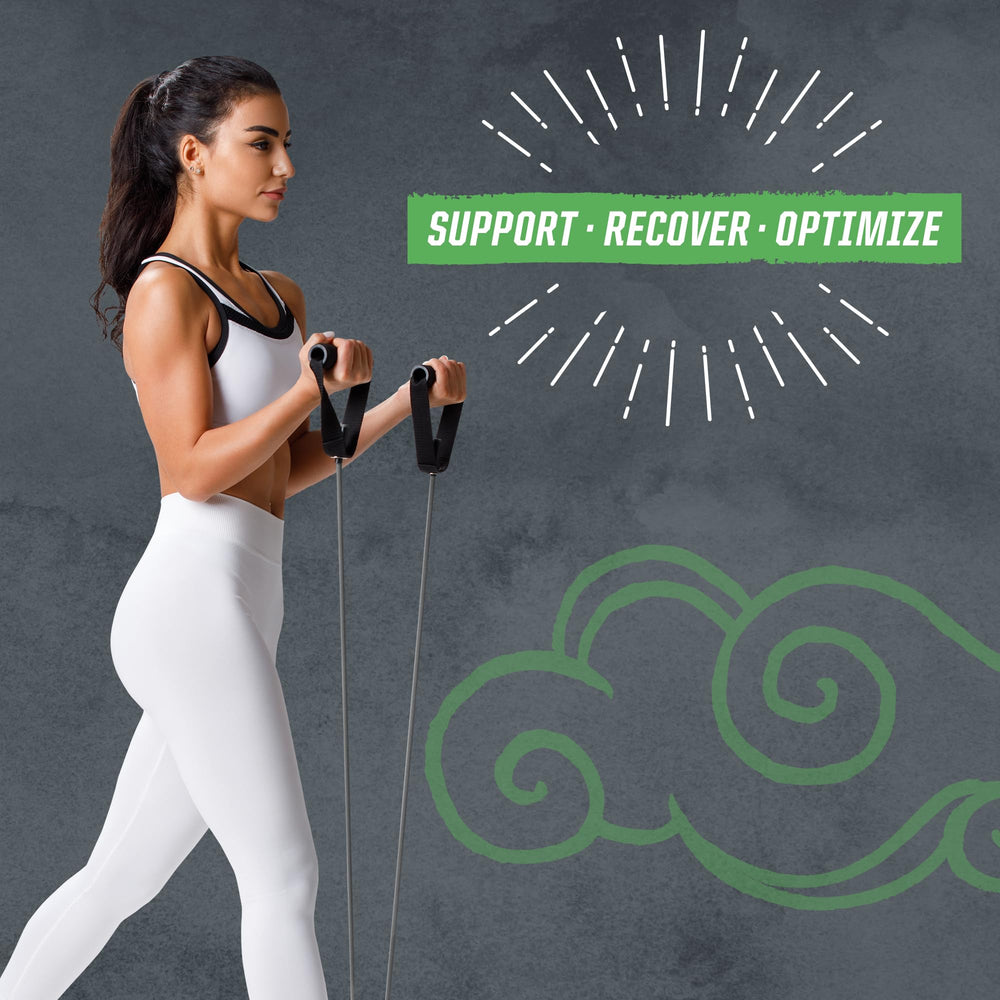 Sunwarrior serving-size bottle demonstrates daily wellness support
