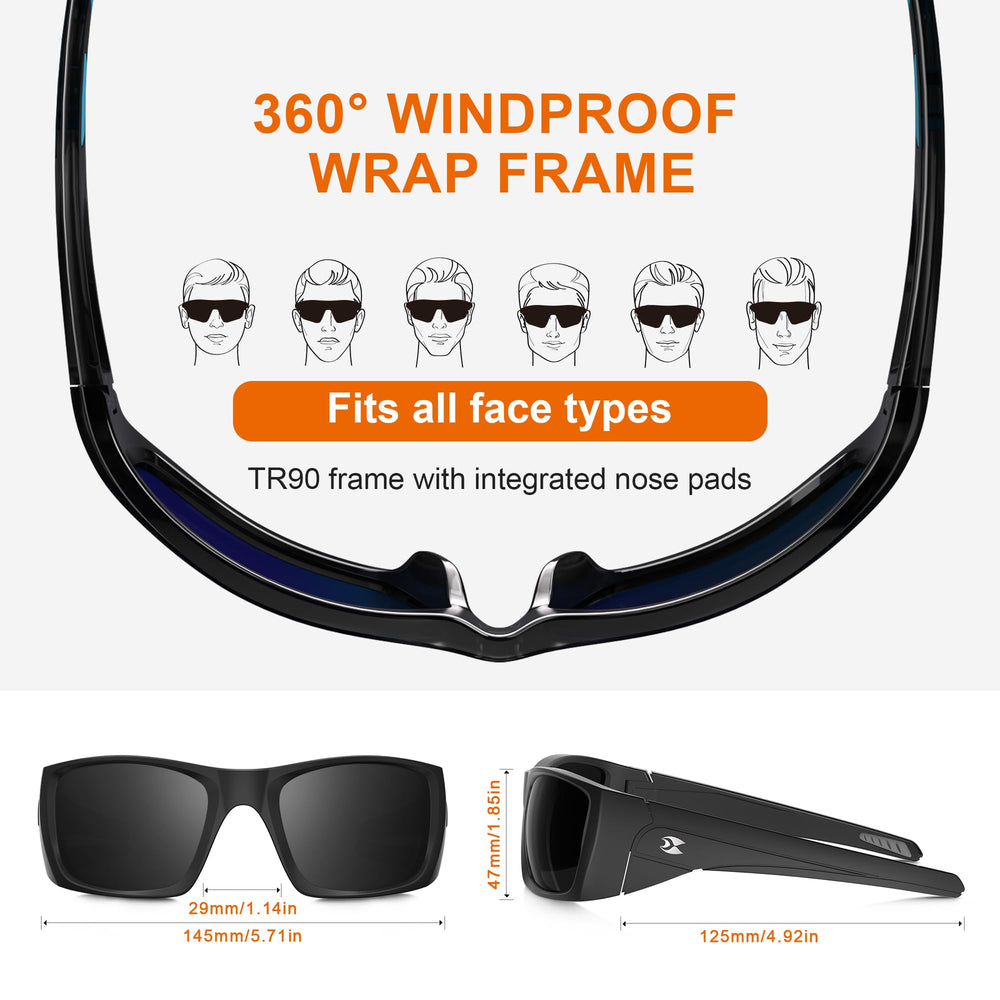 Suoso sunglasses anti-slip temples stay secure during activity