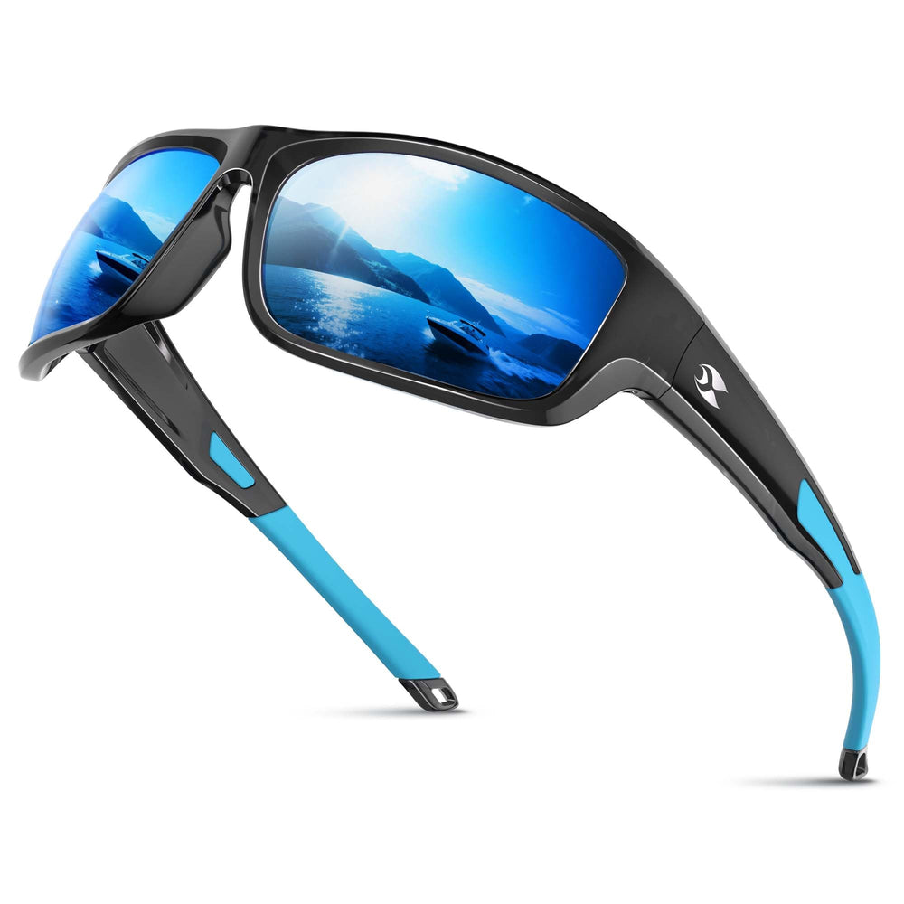 Suoso sports sunglasses frame close-up showing durable TR90 and wraparound design.
