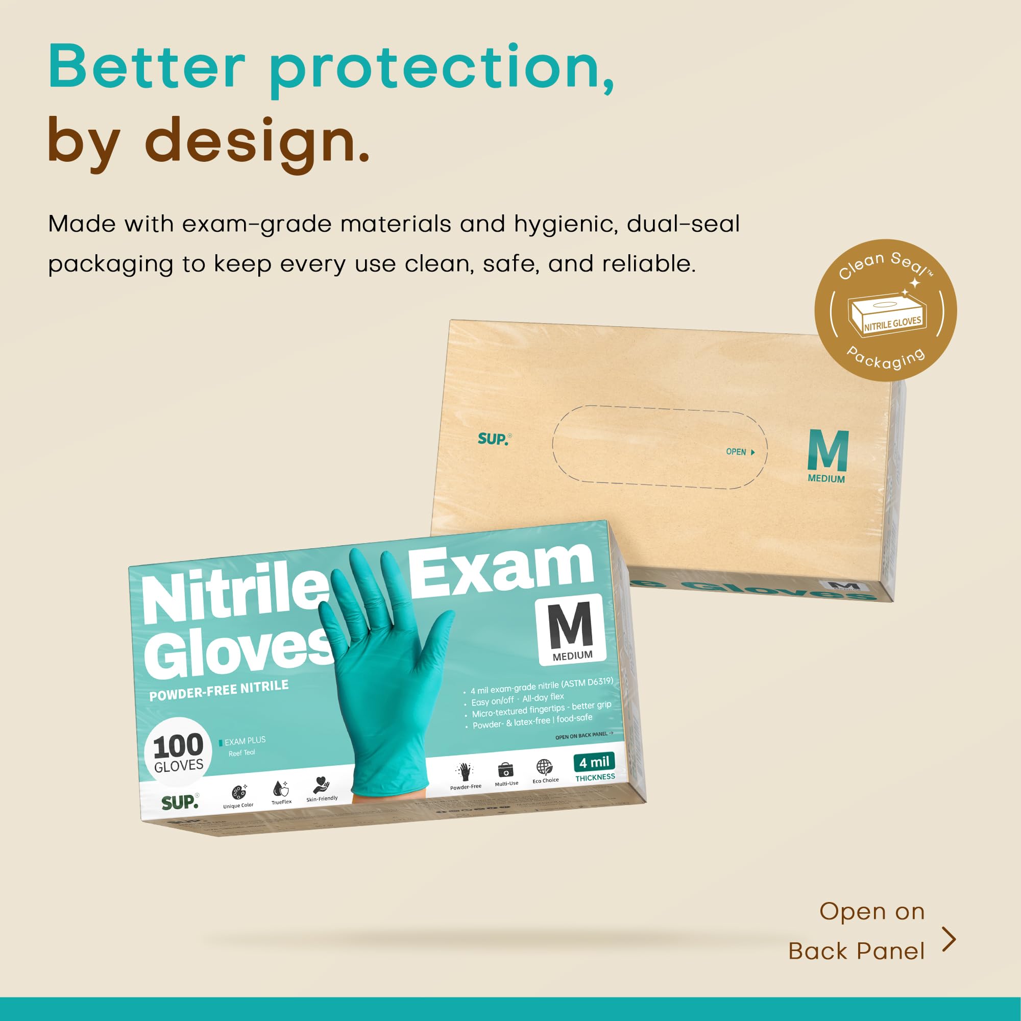 SUP latex-free design reduces irritation; comfortable for extended wear.