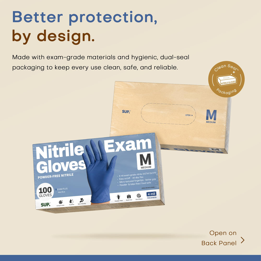 Easy top-load dispenser keeps gloves ready for fast restocking.