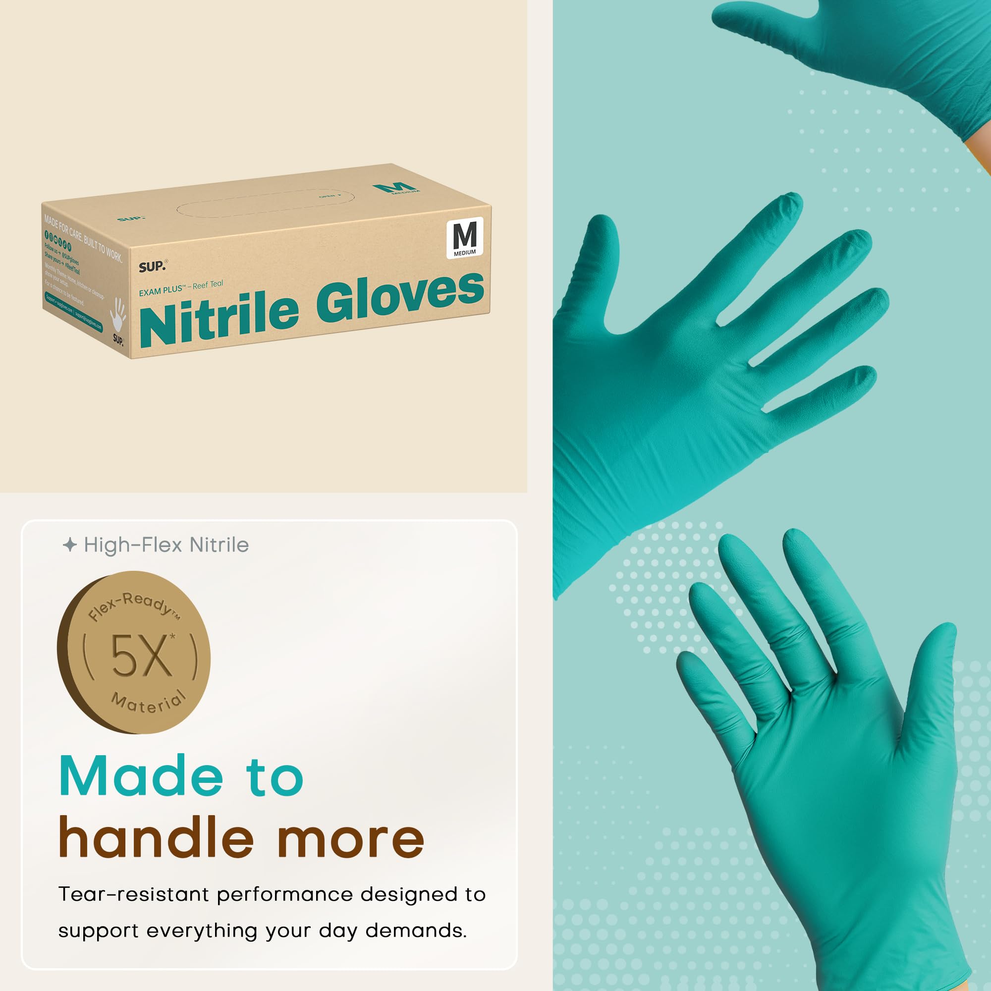SUP gloves worn on hand; touchscreen compatible for quick digital tasks.