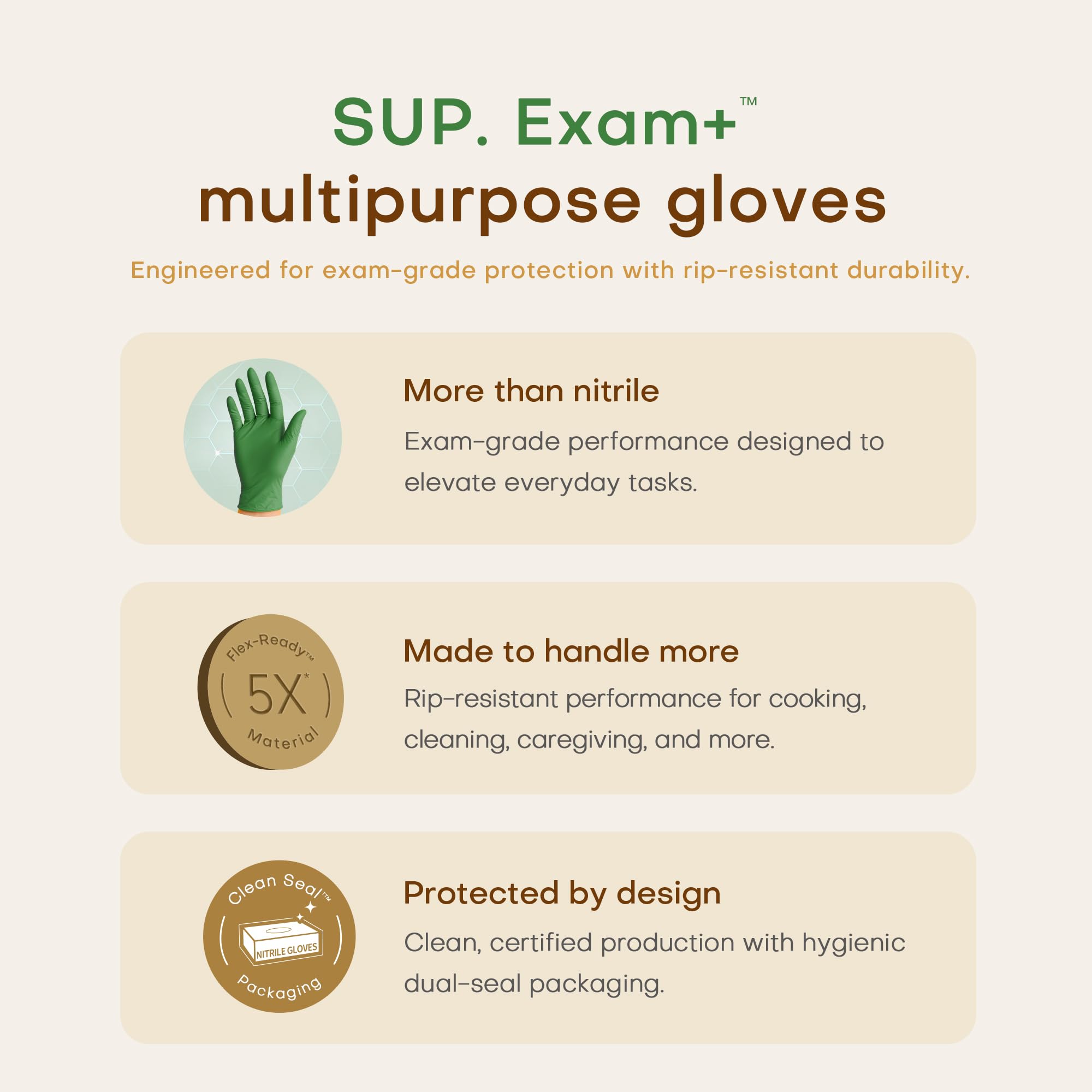 SUP nitrile gloves dispenser for quick access during chores