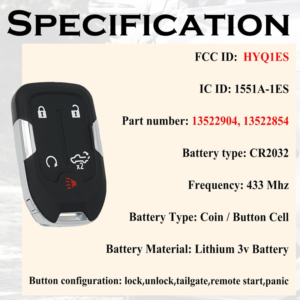 SUPALAND HYQ1ES compatibility badge for GMC and Silverado.