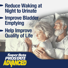 SUPER BETA PROSTATE Advanced bottle back with supplement details for informed use