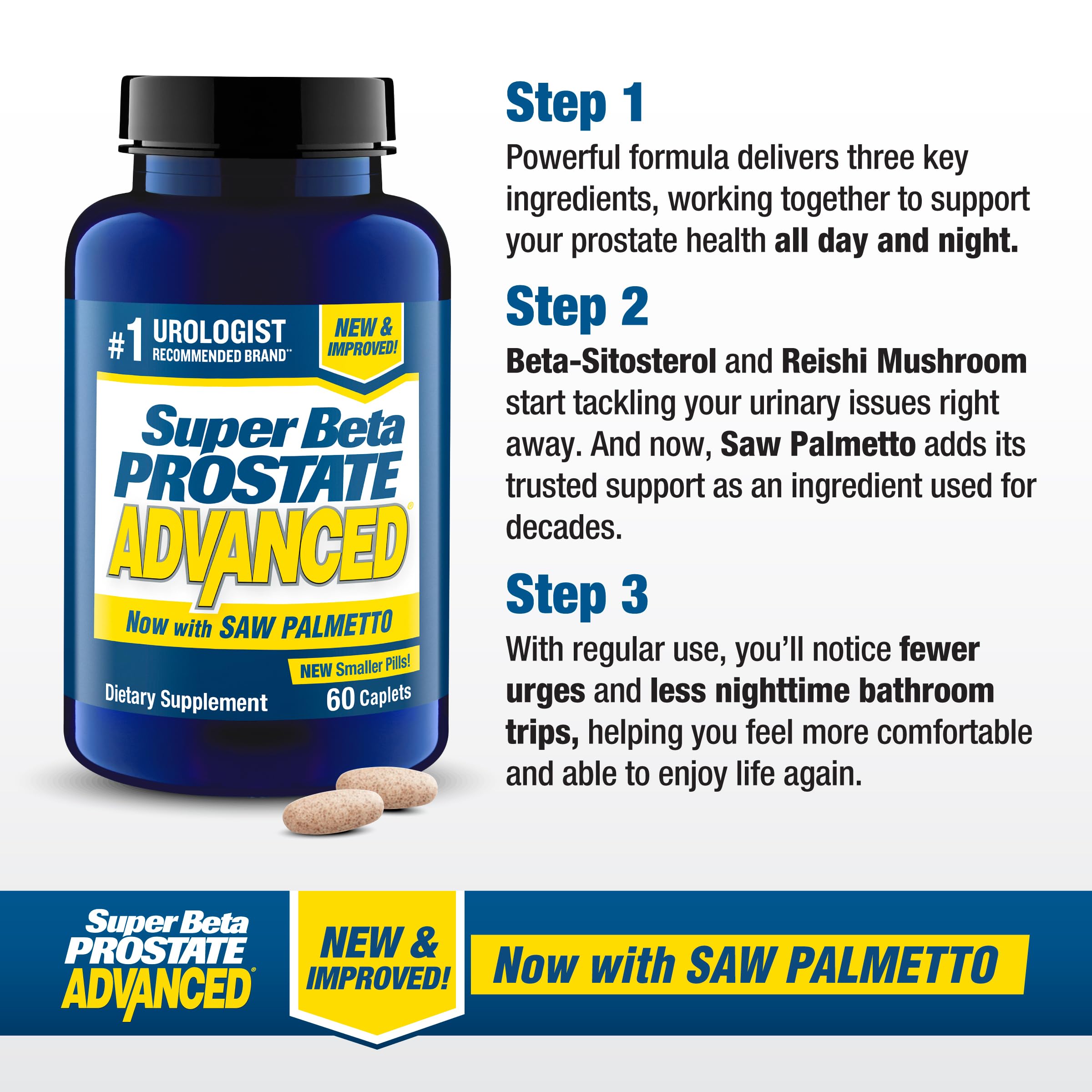 Super Beta Prostate Advanced health benefits chart suggests possible comfort.