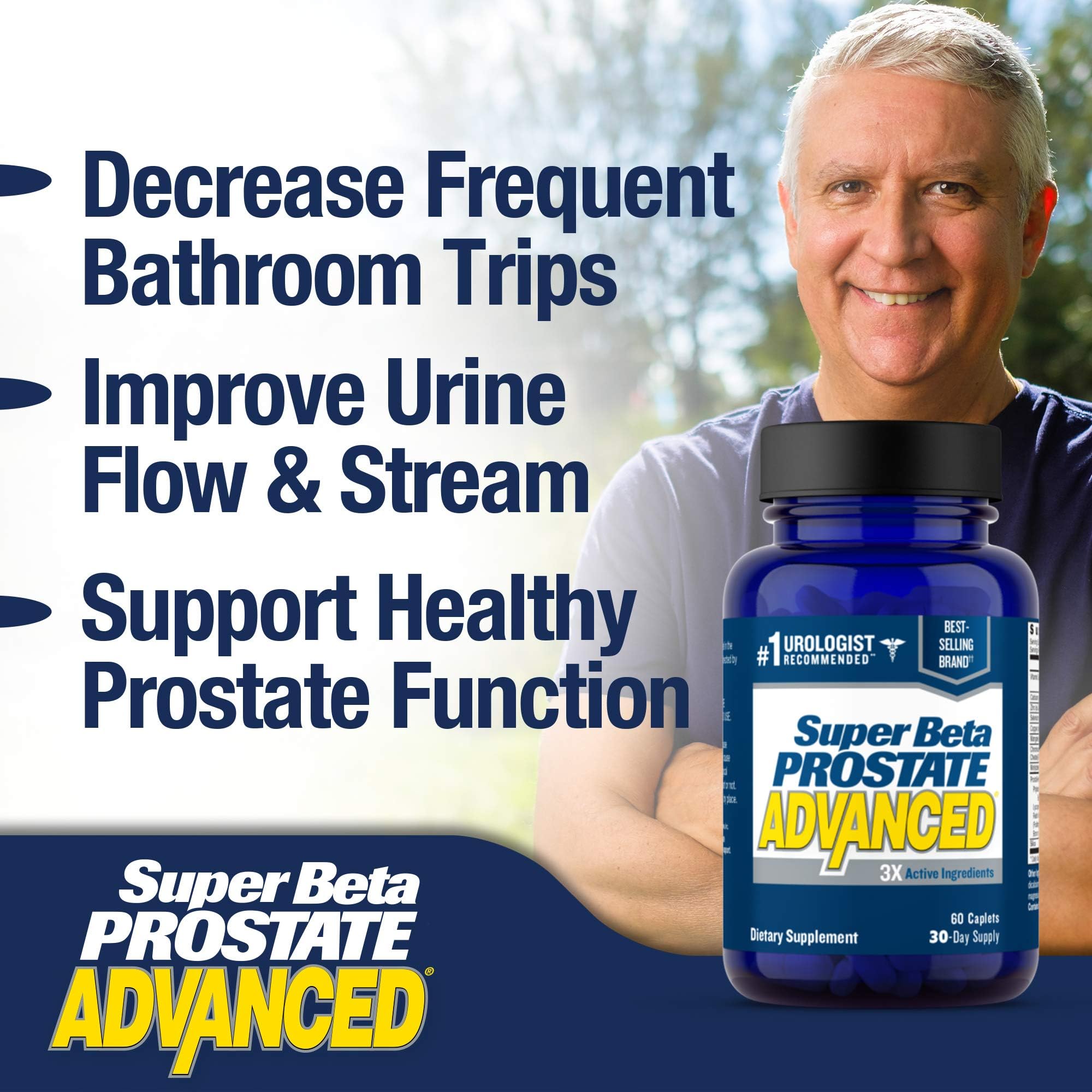 SUPER BETA PROSTATE Advanced packaging shows 3 month supply for consistent use