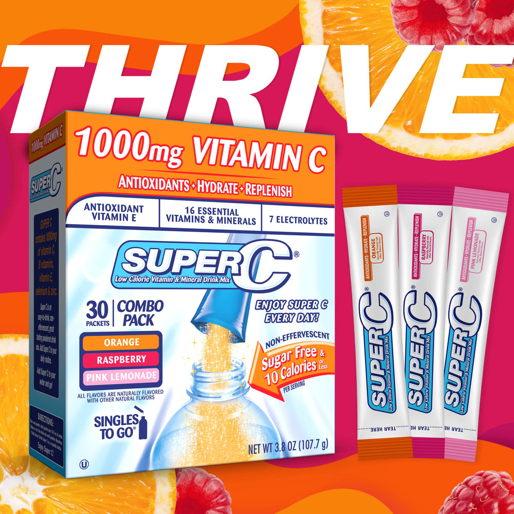 Super C pink lemonade stick in a cup offering a refreshing flavor option.