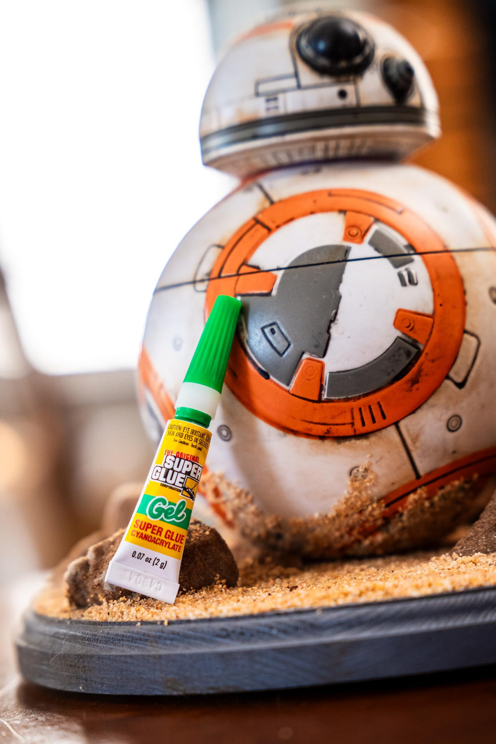 Super Glue Gel is paintable after setting for a smooth finish.