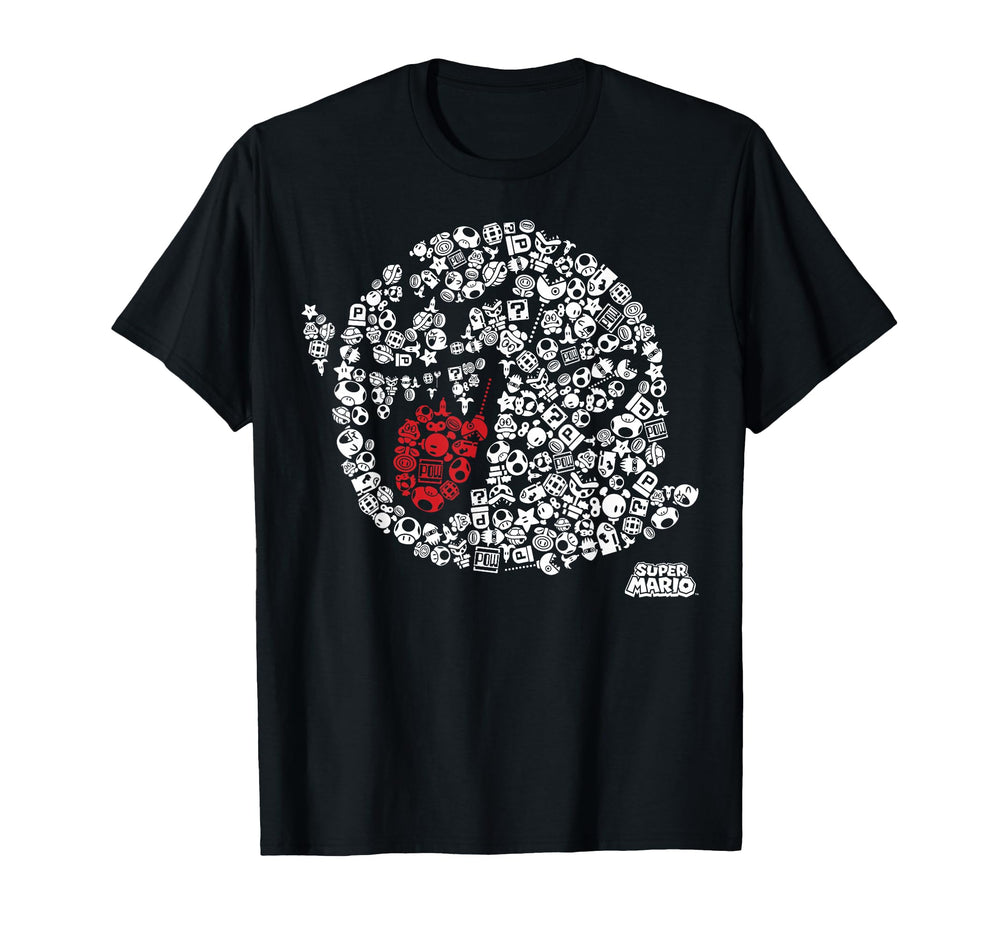 Super Mario Boo portrait graphic tee, vivid design for casual wear and gaming events