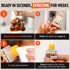 Up to 3 weeks of protection with the Super Ninja fruit fly trap