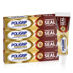 Super Poligrip Power Max precision nozzle seals dentures for secure all-day hold