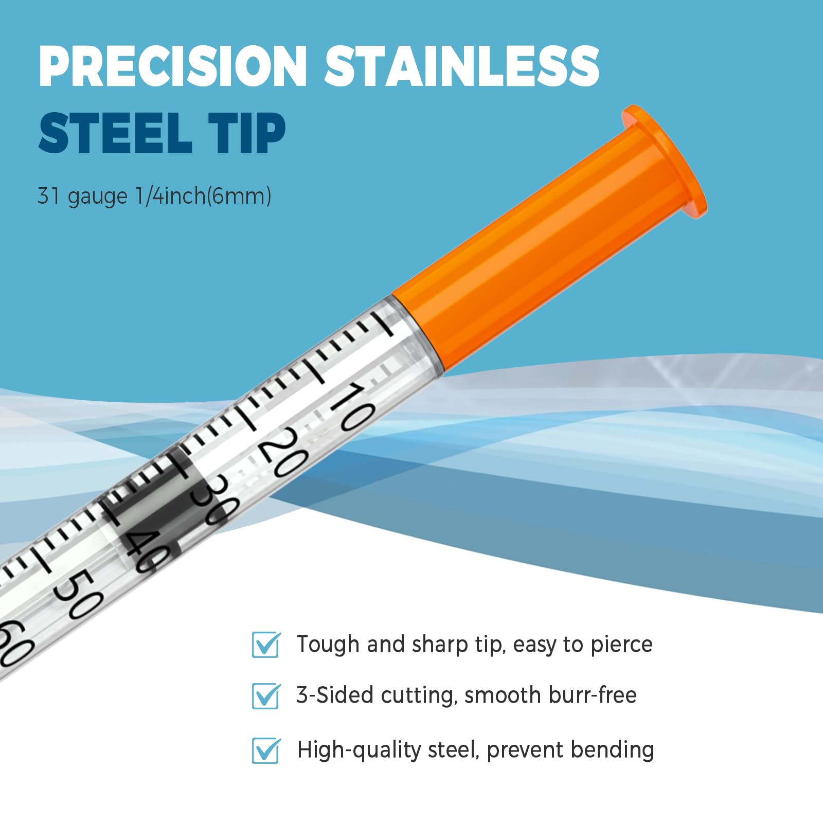 Super Repairman syringe with clear scale for easy dosing.