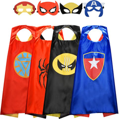 SUPER ROKO cape-wind motion: vivid satin billows for exciting pretend flight.