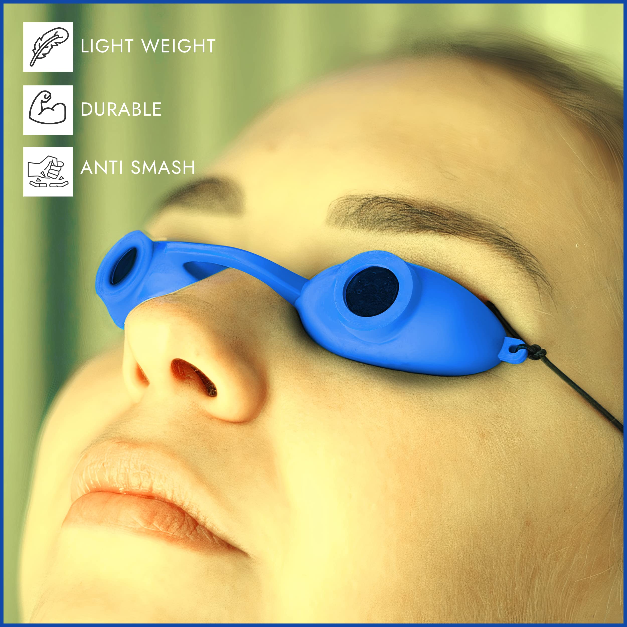 Super Sunnies Evo flexible eyeshields blue for versatile protection