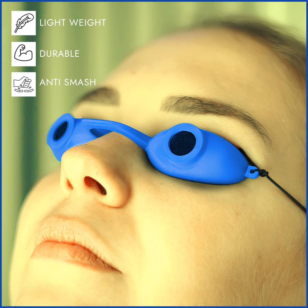 Super Sunnies Evo flexible eyeshields blue for versatile protection