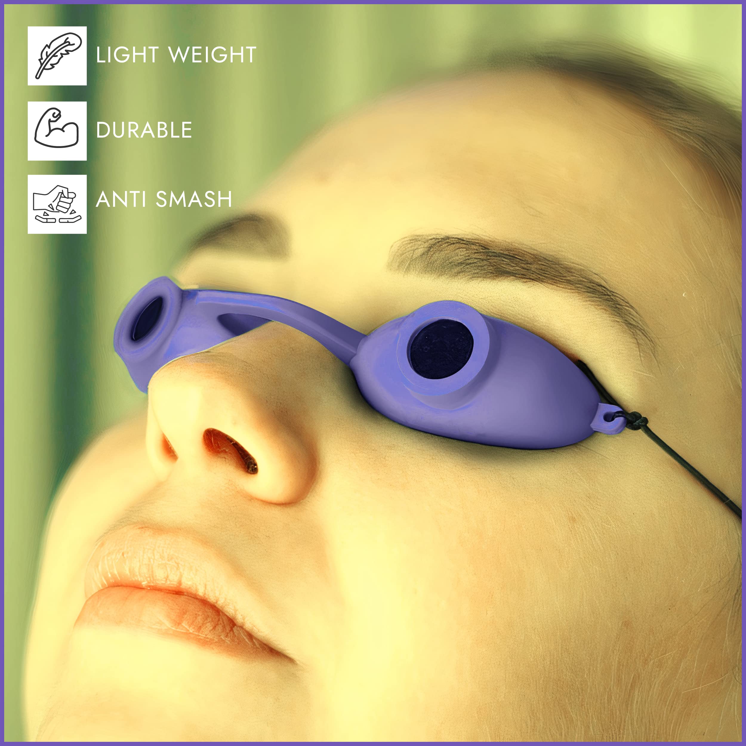 Super Sunnies Evo lightweight eyewear with flexible eyeshields for all-day comfort
