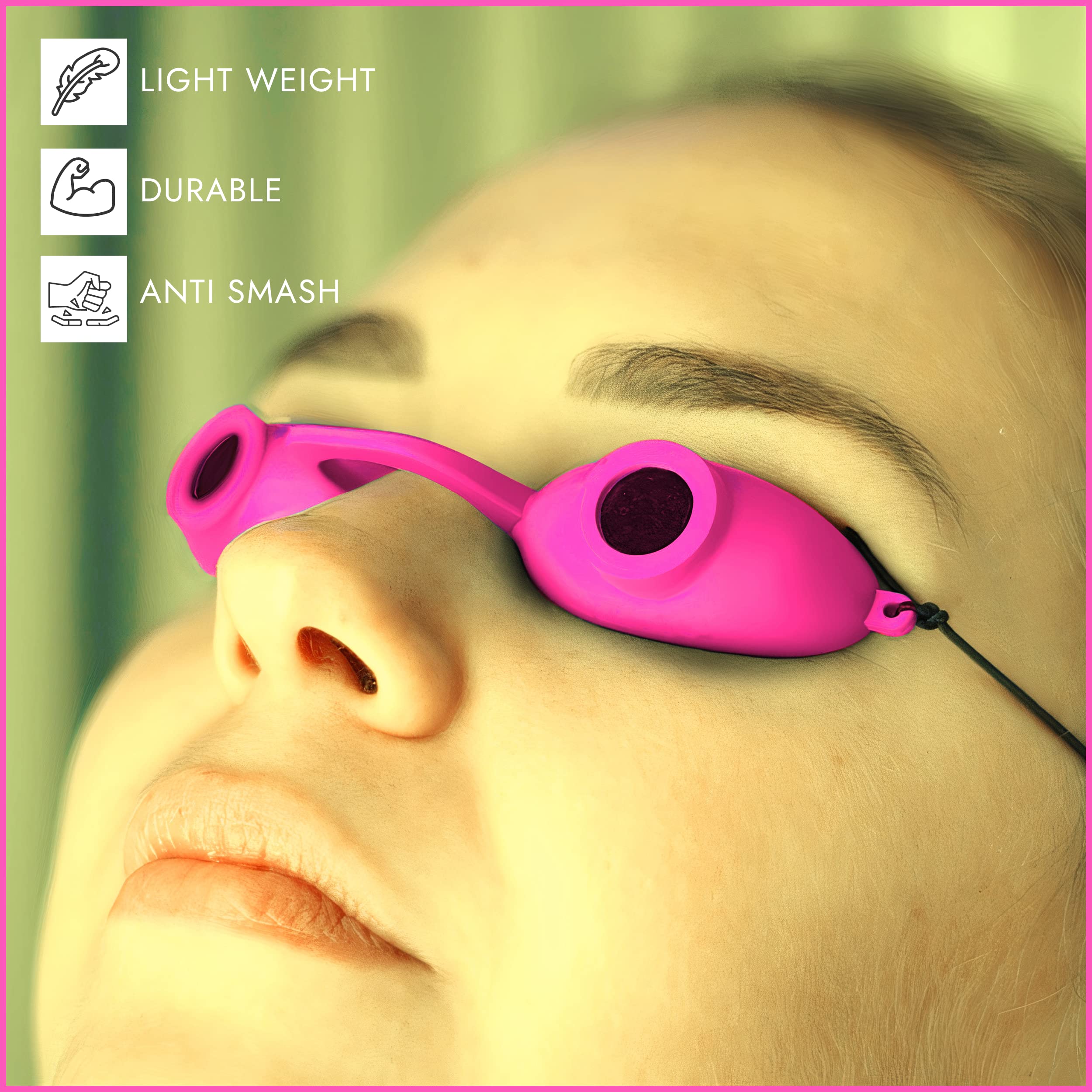 Stylish pink frame of Super Sunnies Evo protects eyes in style