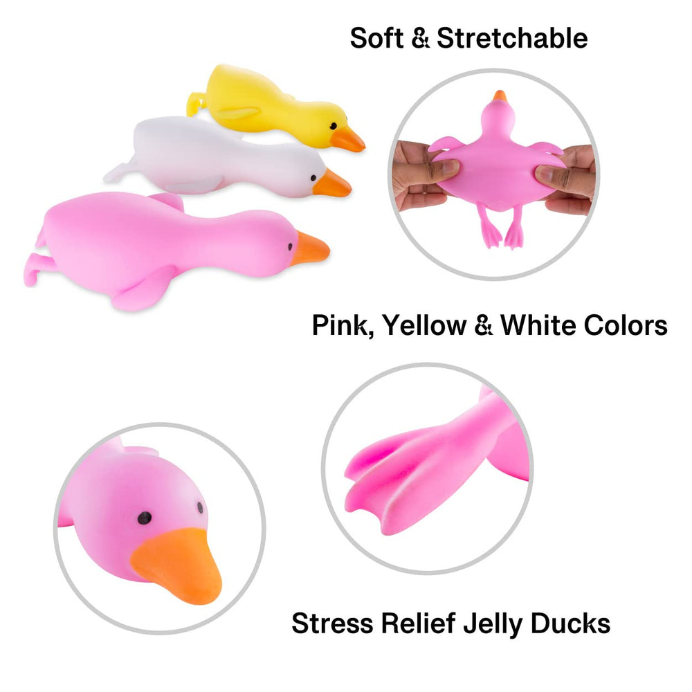 Super Z Outlet jelly duck toys are easy to clean and reuse.