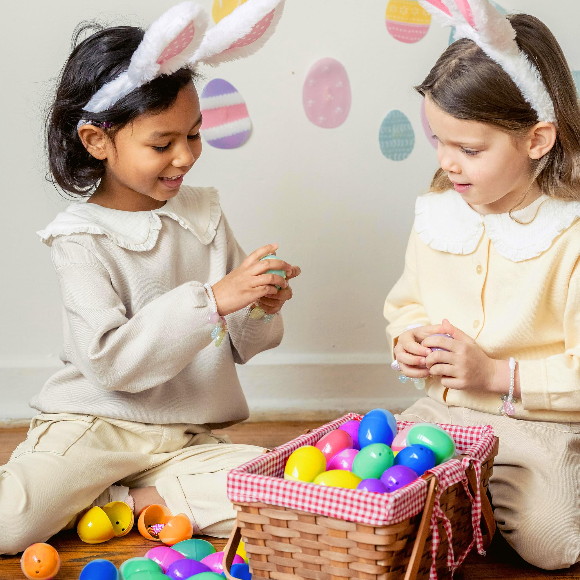 Green hue Super Z Outlet fillable Easter egg, perfect for color-coded activities.