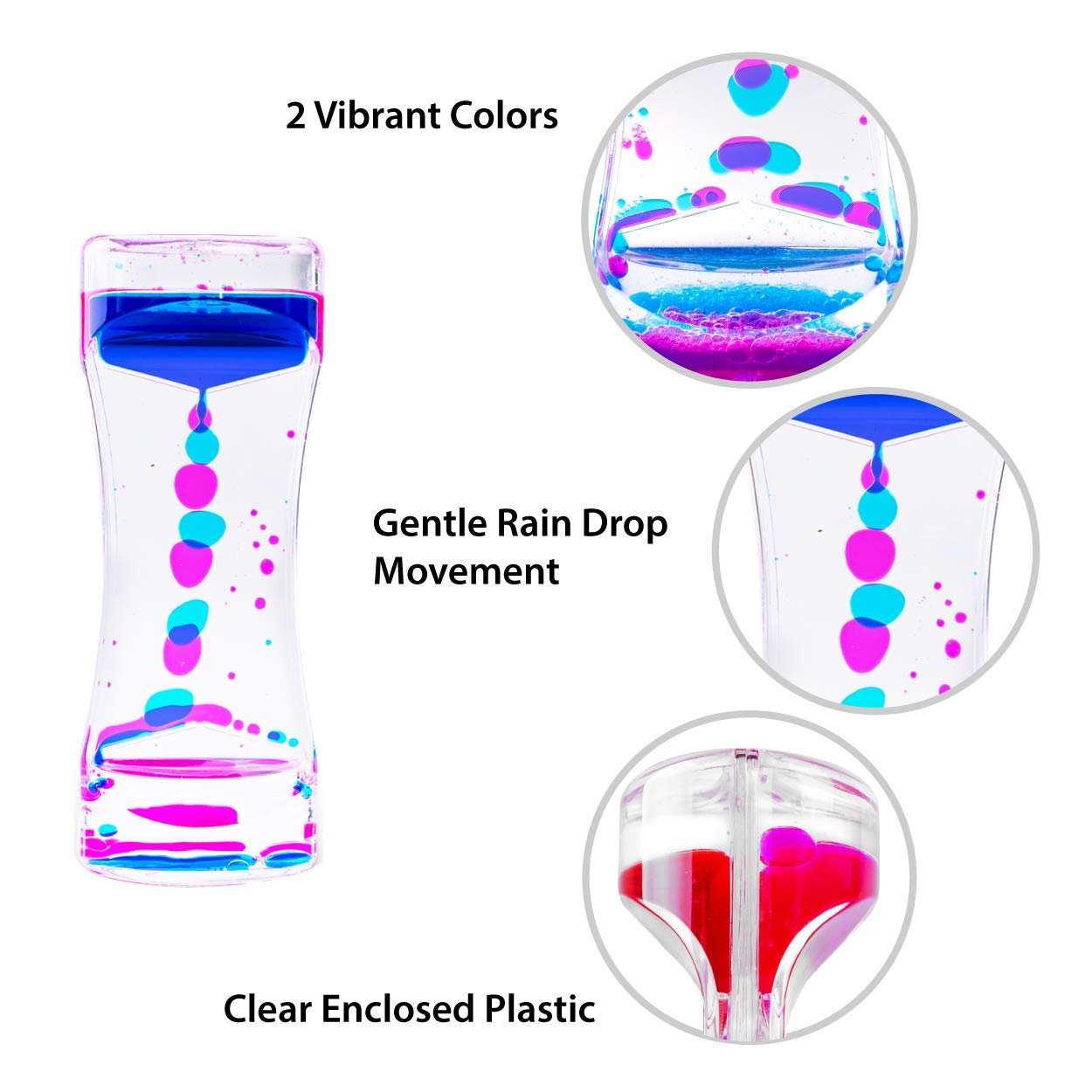 Super Z Outlet liquid motion bubbler measures 2x5.75 inches on desk.