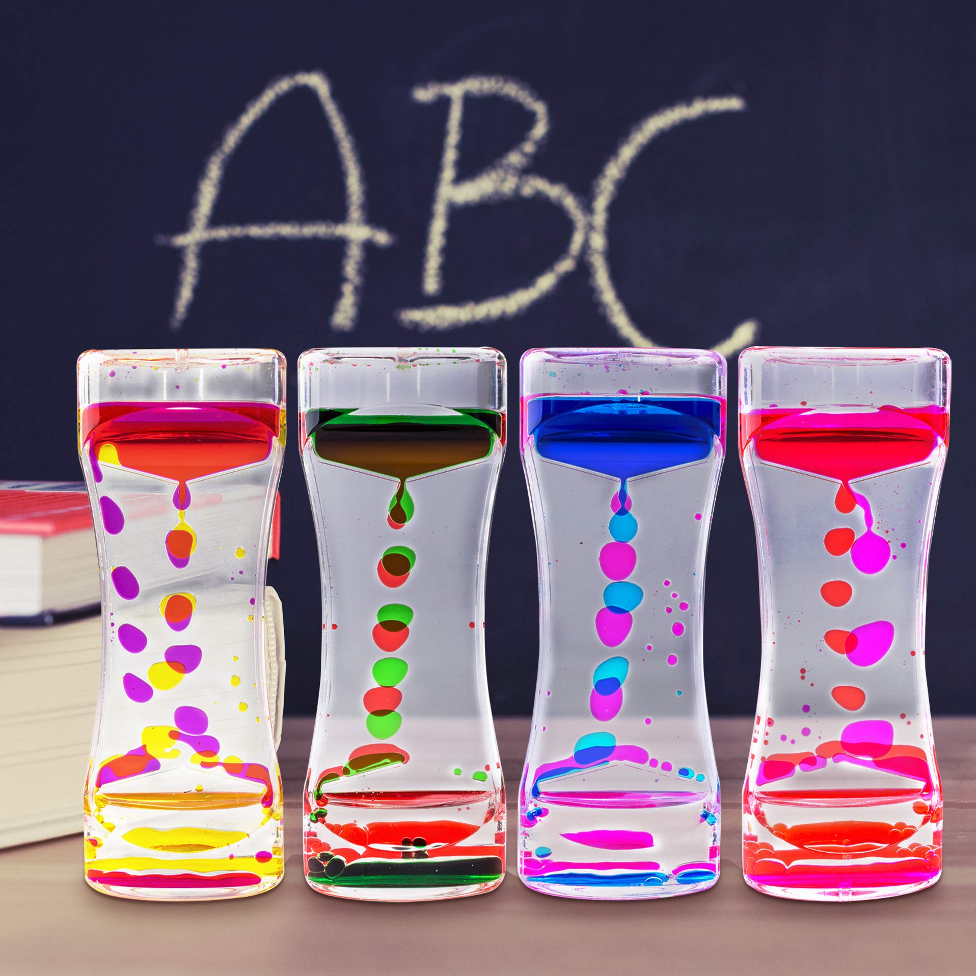 Super Z Outlet liquid motion bubbler four-pack with randomized interiors.