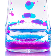 Super Z Outlet liquid motion bubbler showcases dual colors for sensory play.