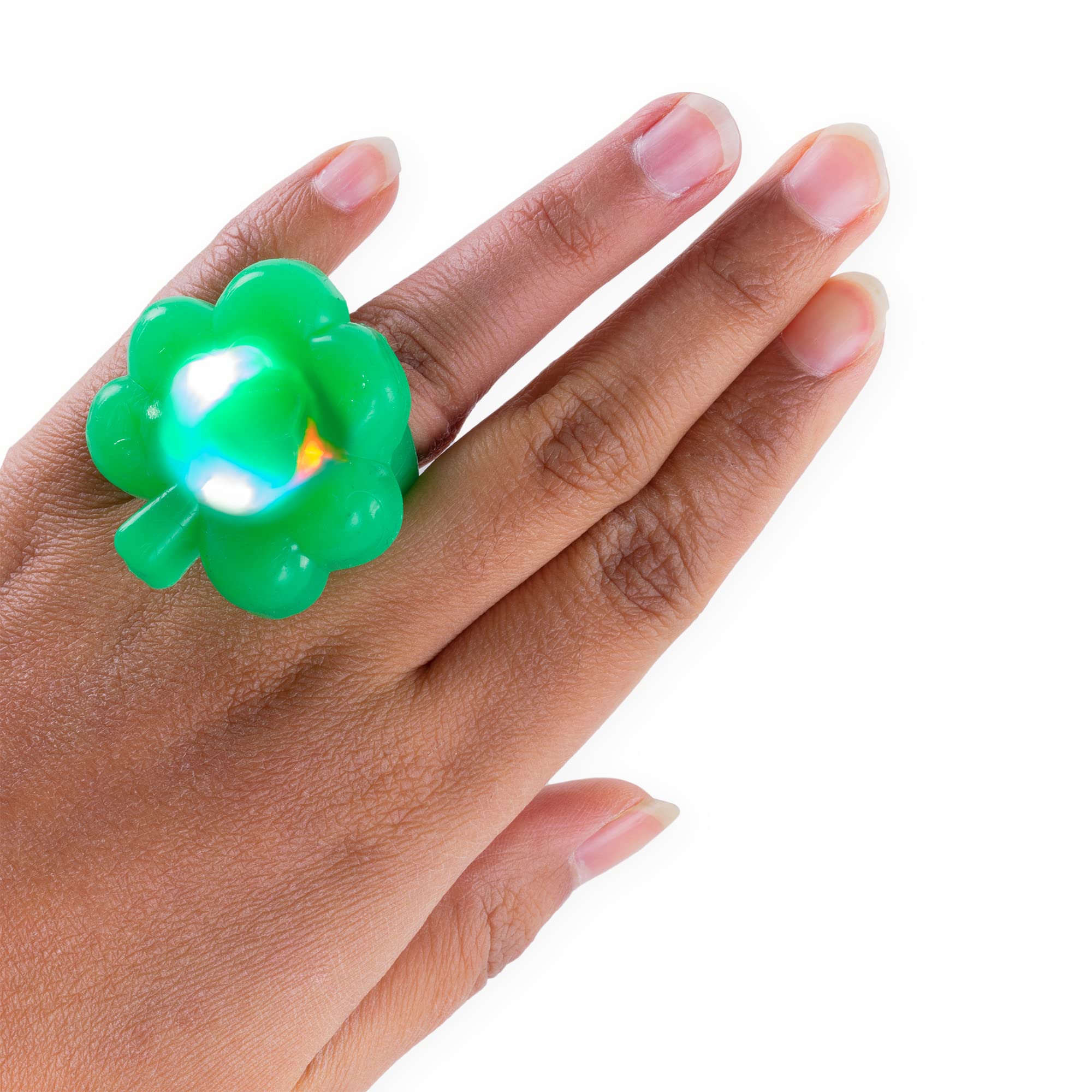 Super Z Outlet shamrock design LED ring perfect for concerts and beach gatherings