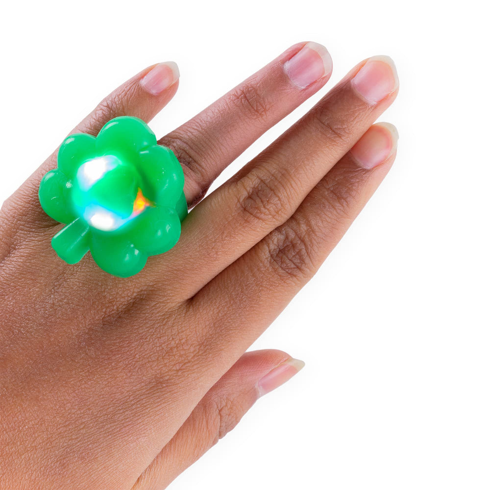 Super Z Outlet shamrock design LED ring perfect for concerts and beach gatherings
