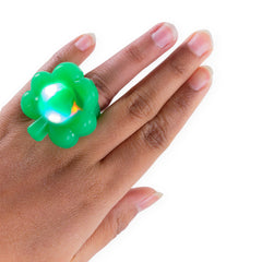 Super Z Outlet shamrock design LED ring perfect for concerts and beach gatherings