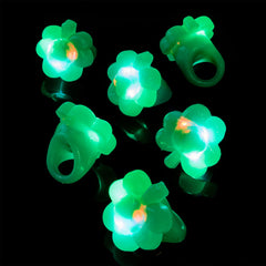 Super Z Outlet green shamrock LED ring adds color to parties and photos