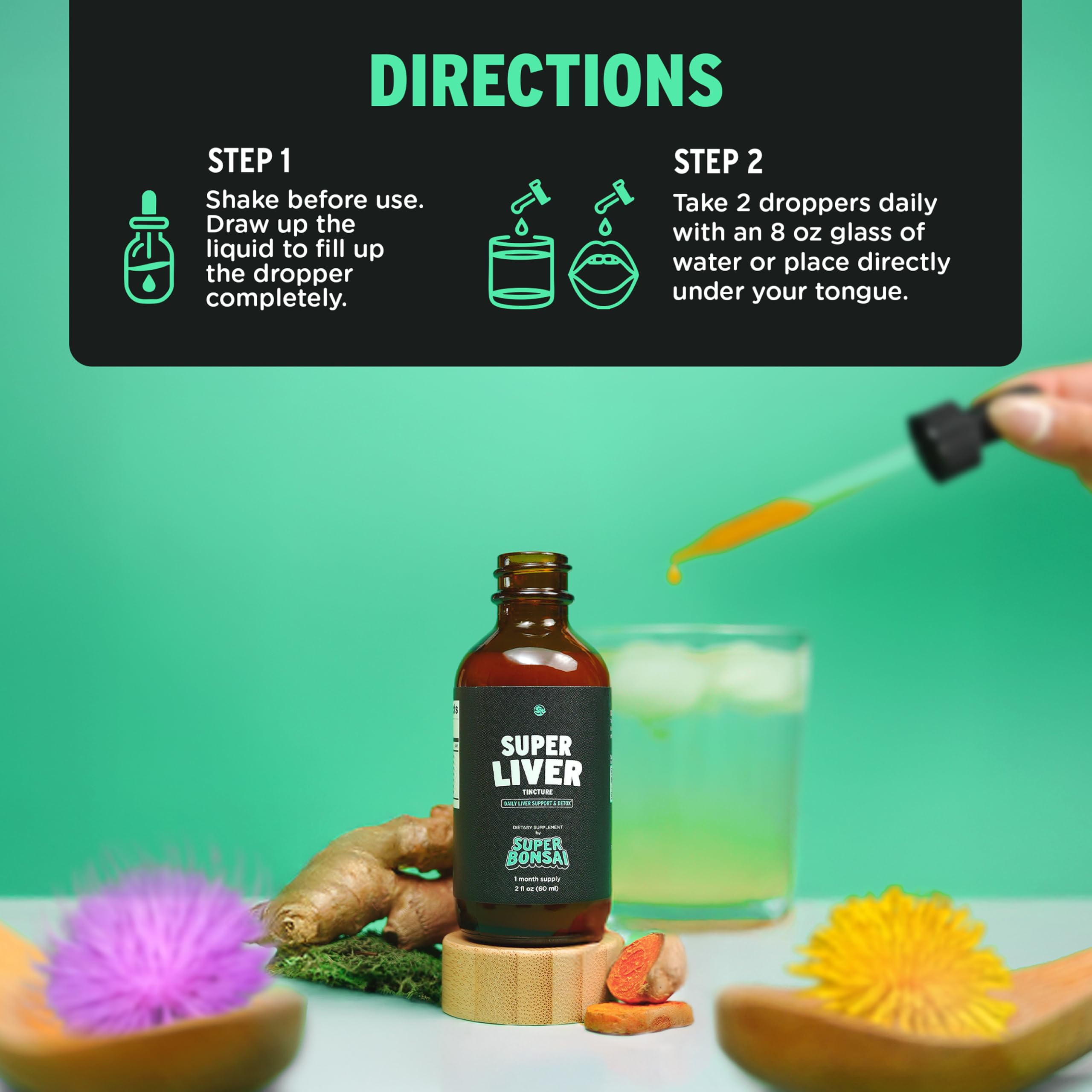 SuperBonsai Liquid Drops Dispense demonstrates convenient use in daily routine