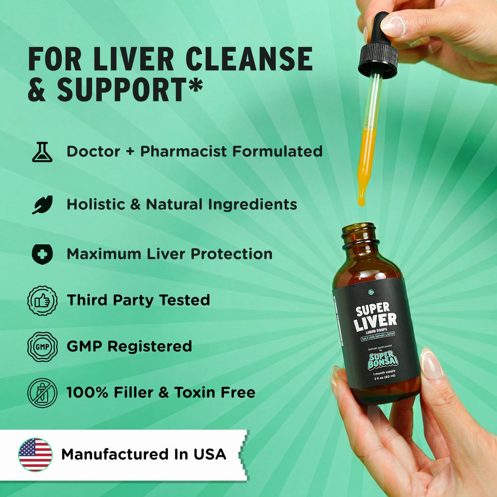 SuperBonsai Milk Thistle Drops highlight natural liver detox support