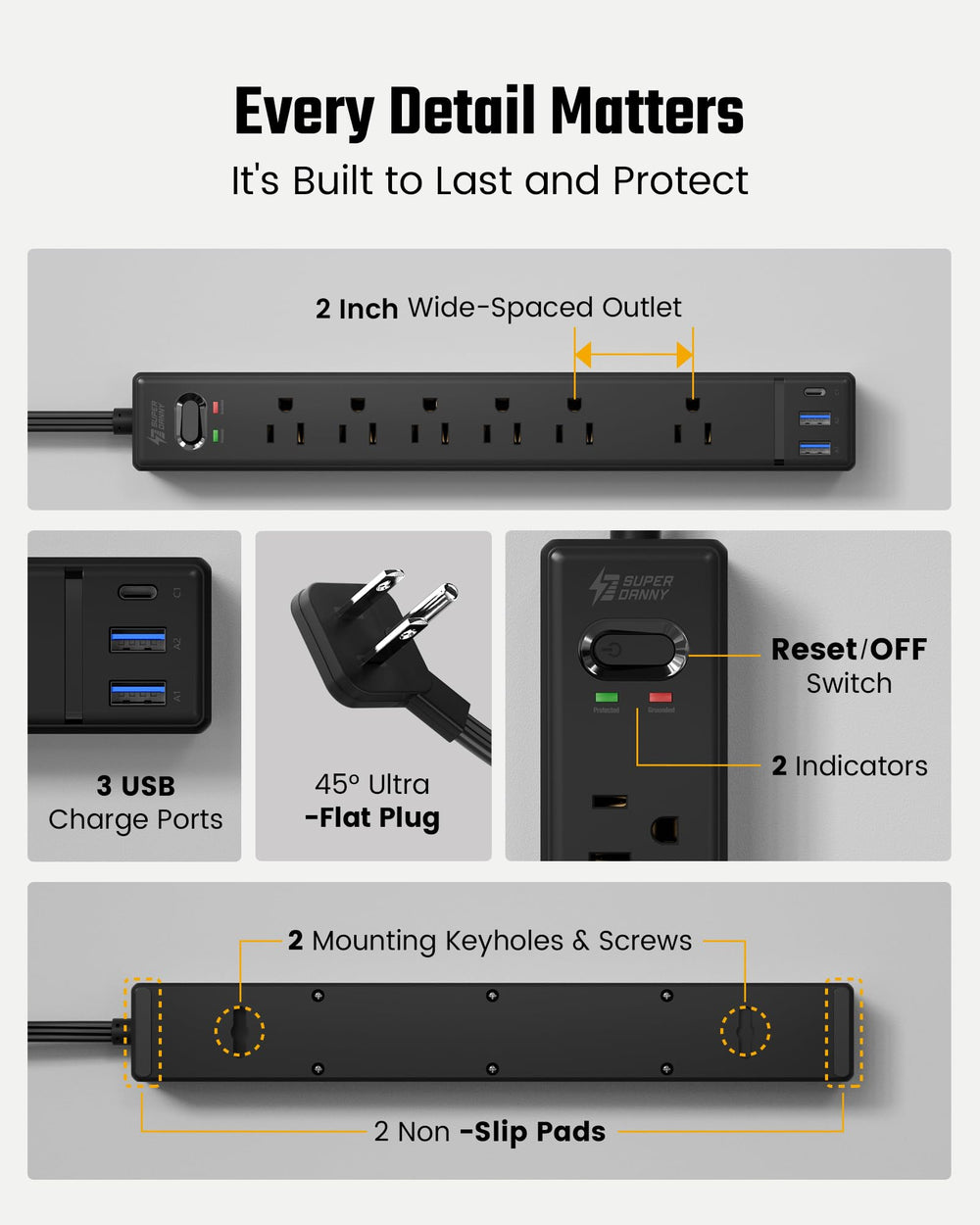 SUPERDANNY 8-point safety protection guards connected devices.