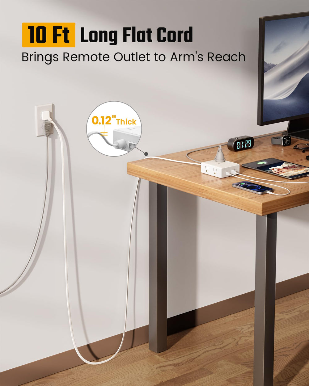 SuperDANNY 8-outlets and 4 USB ports for versatile charging.