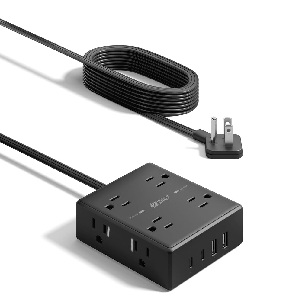 SUPERDANNY dorm-friendly compact design keeps a neat desk charging station