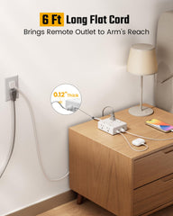  SUPERDANNY eight-outlet strip showing USB-C and USB-A ports for universal charging