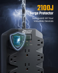 SUPERDANNY USB-C fast charging ports support quick device charging.