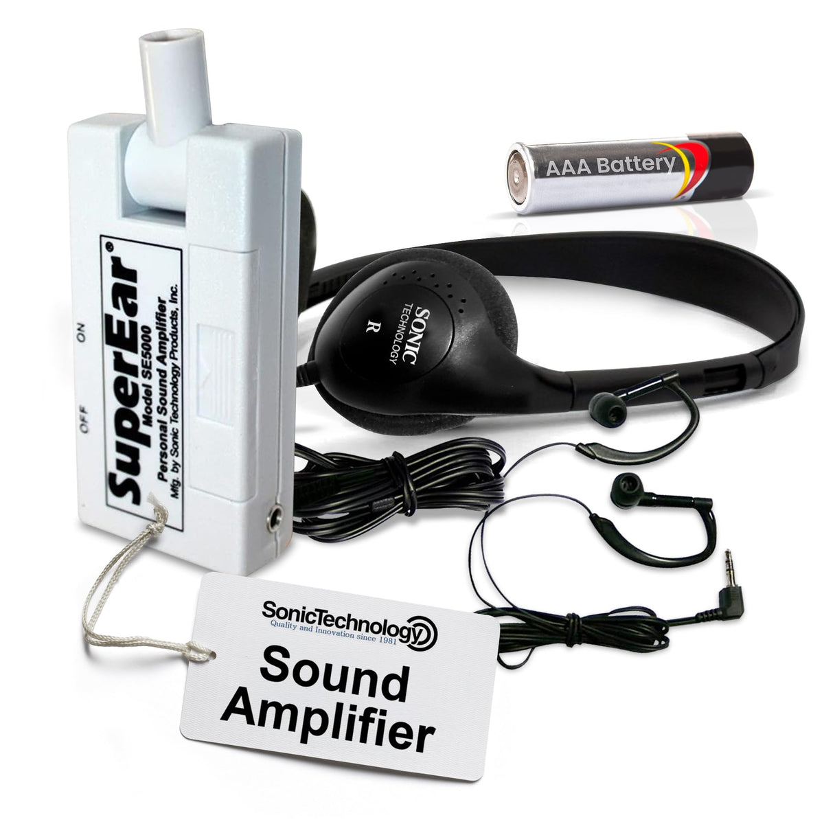 SuperEar SE5000 sound-amplifier boosts conversation clarity for everyday interactions