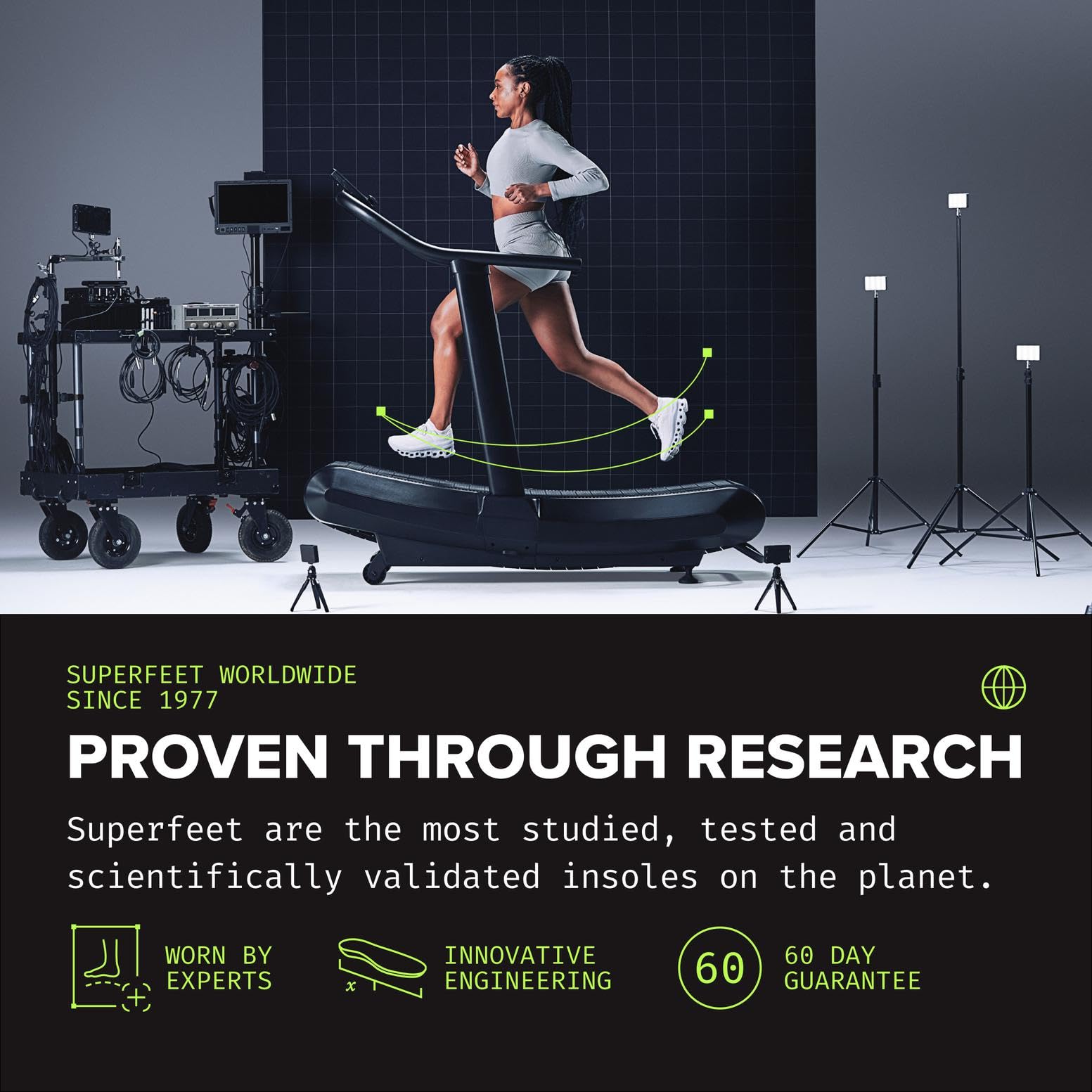 High-density foam in Superfeet insoles supports the whole foot for lasting stability.