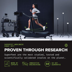 High-density foam in Superfeet insoles supports the whole foot for lasting stability.