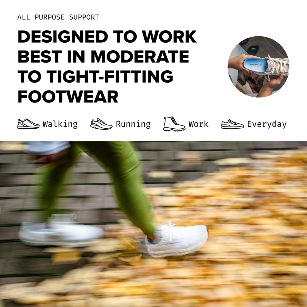 Superfeet insoles designed for active use in diverse footwear.
