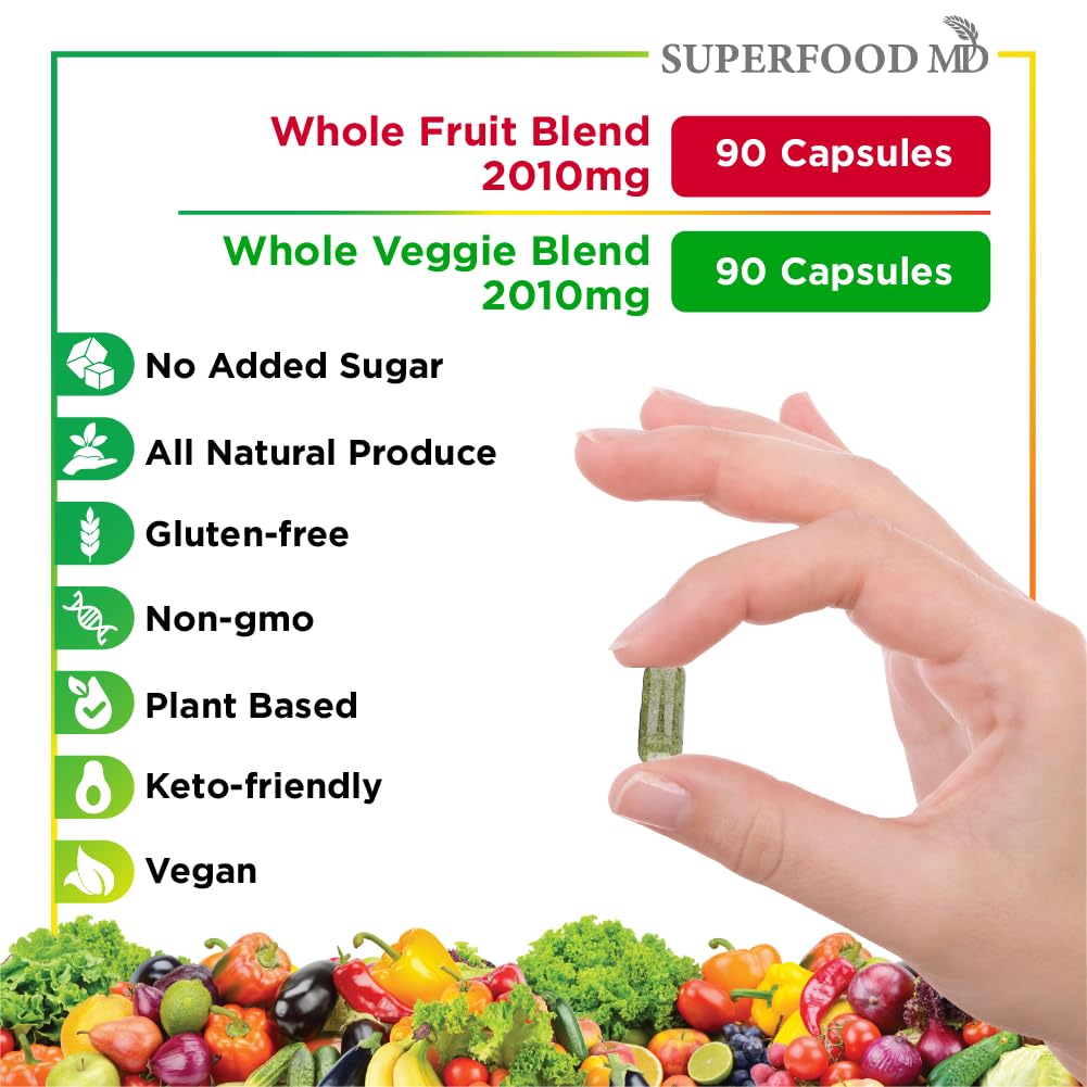 Superfood MD bottle pour-shot demonstrates simple, on-the-go dosing