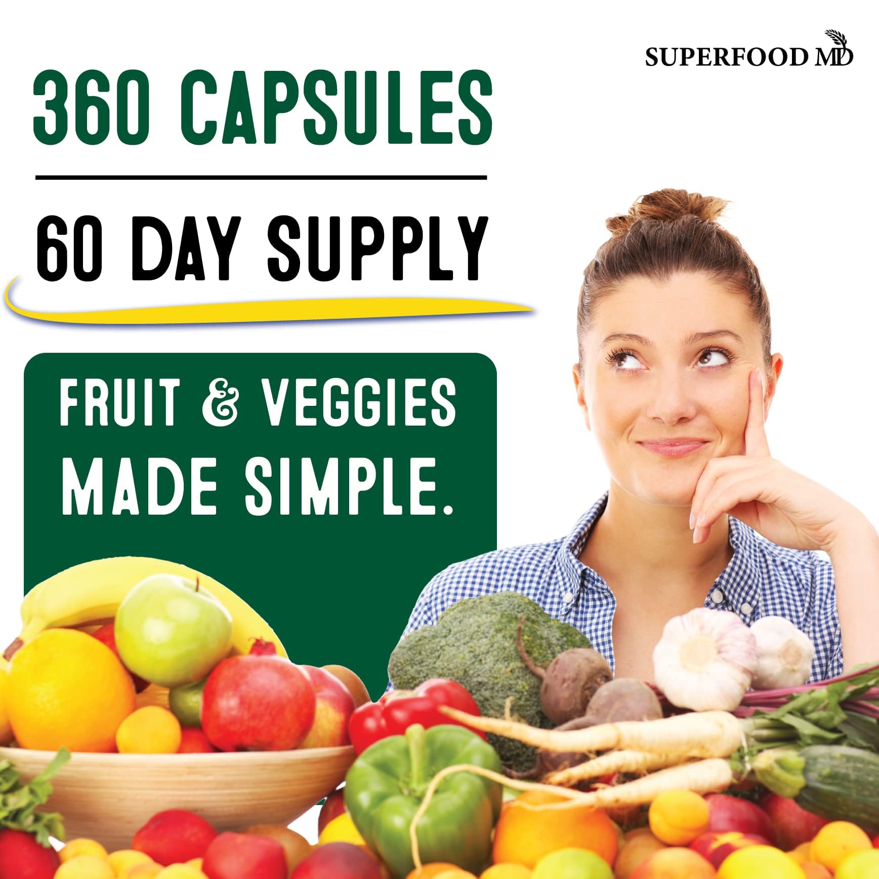 Superfood MD double-sealed cap indicating freshness