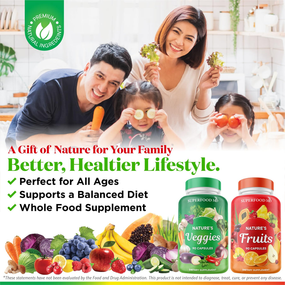 Superfood MD label shows gluten-free and soy-free formulation