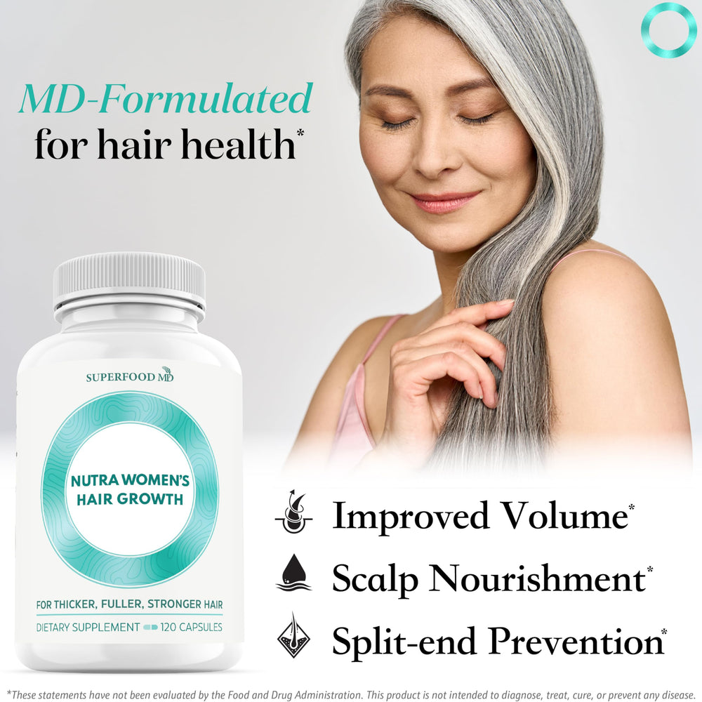 Superfood MD Women's Balance capsules close-up showing dosage form for daily use.