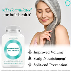 Superfood MD Women's Balance capsules close-up showing dosage form for daily use.