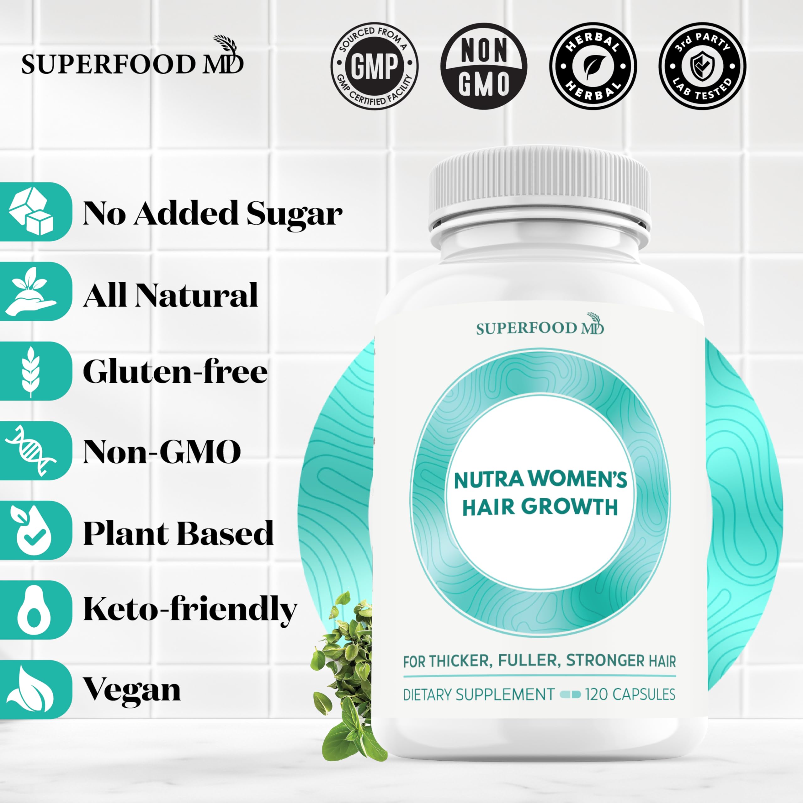 Dispensing scene showing easy daily routine with Superfood MD Women's Balance.